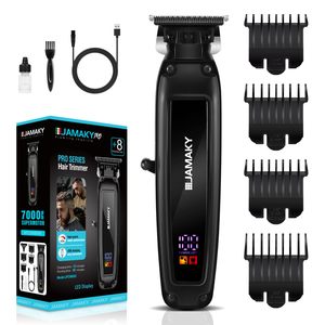 Tondeuse à cheveux sans fil professionnelle pour hommes, moteur haute performance 7000 tr/min, acier au carbone céramique, tondeuse à barbe alimentée par batterie US - Product Image 6
