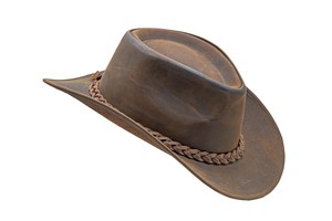 Leather Cowboy <b>Hat</b> Unisex Casual Outdoor Winter Travel Adjustable Fit 56-58CM Brown Braided <b>Band</b> Fedora Style - Product Image 3