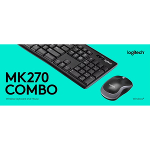 ชุดคีย์บอร์ดและเมาส์ไร้สาย Logitech MK270 104 ปุ่ม พร้อมไฟ LED Backlit เชื่อมต่อผ่าน USB ใช้ได้กับคอมพิวเตอร์ เหมาะสำหรับสำนักงาน มีสินค้าพร้อมส่ง - Product Image 2
