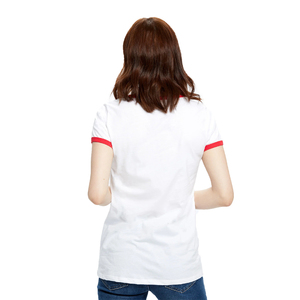 เสื้อยืดคอกลมผ้าฝ้ายนุ่มสำหรับผู้หญิงเสื้อยืดคอกลมน้ำหนักเบาออกแบบโลโก้ได้ตามต้องการ - Product Image 3