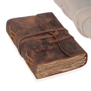 Carnet de journal en cuir fait à la main véritable fait à la main femmes et hommes pour écrire un journal non doublé - Product Image 3