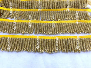 Gold Bouillon <b>Fringe</b> <b>Trim</b> Metallic Rayon Tassel for Vestments, Epaulettes Decorative Luxury Braid - Product Image 6
