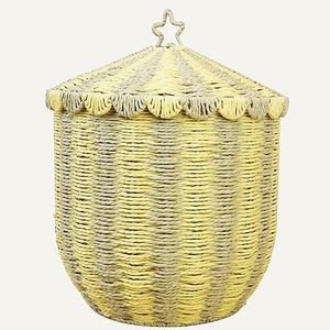 Cesta de Almacenamiento Tejida a Mano con Jacinto de Agua |   Organizador de Estante Cuadrado de Ratán Natural |   Contenedor Rústico de Mimbre para Artículos Diversos - Product Image 1