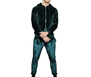 Best Design <b>Men's</b> Solid 100% Cotton Fitness Tracksuit Customized Logo Printing Hooded Winter Breathable Streetwear Lightweight - Product Image 1