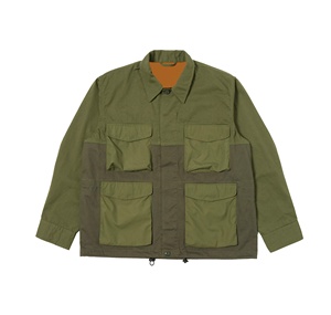 Chaqueta de lona de algodón vintage lavada de talla grande para hombre, estilo streetwear, con cremallera personalizada y bolsillos, ideal para el trabajo. - Product Image 1