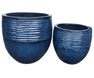 [Jason] - Vente en gros de pots de fleurs en céramique d'extérieur, jardinières, pots de fleurs en céramique bleu glacé, vases - Product Image 2