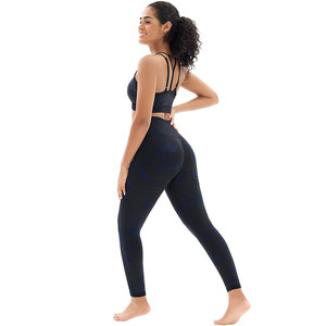 Conjunto de Yoga Personalizado para Mujer, Moderno y de Gran Venta, con Logotipo Frontal, 2 Piezas, Transpirable, Ecológico, Ropa Deportiva de Marca Privada - Product Image 3