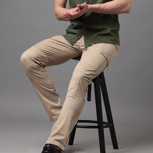 กางเกงวอร์มขายาวผู้ชาย กางเกงวอร์มขากว้างทรงตรงลำลอง ผ้าแคนวาส มีกระเป๋า กางเกงจ็อกเกอร์ กางเกงออกกำลังกาย - Product Image 5