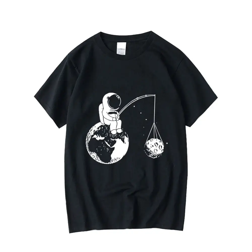 Men's High Quality T-shirt 100%cotton Loose Funny Design Astronaut Printing Men's Topst-shirt Cool T Shirt