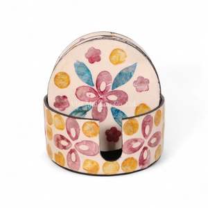 Posavasos Decorativo de Nácar Diseñado para Protección de Bebidas y Presentación Elegante en la Mesa del Hogar - Product Image 3