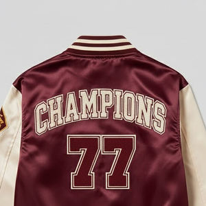 Chaqueta Universitaria Informal de Satén para Hombre, con Bordado de Chenilla, Superventas, Chaqueta Bomber de Béisbol Personalizada, Chaqueta Universitaria con Letras para Hombre - Product Image 6