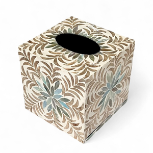Caja de Pañuelos de Lujo Hecha a Mano con Incrustaciones de Nácar, Accesorio de Decoración para el Hogar - Product Image 4