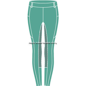 Équestre Tik Tok Leggings légers femmes collants d'équitation personnalisé genou poignée Patch de haute qualité siège complet impression silicone - Product Image 1