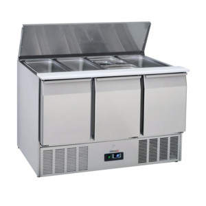 Réfrigérateur et congélateur de préparation Saladette à 3 portes - Product Image 1