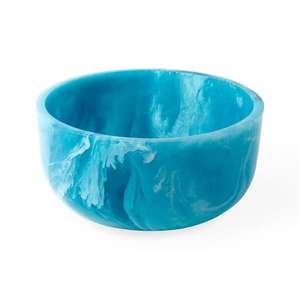 Nuevo tazón de servir de resina de diseño Chapado en color azul cielo puro de una sola pieza con calidad extra premium a un costo muy extremo - Product Image 1