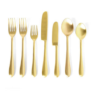 Juego de cubiertos pulidos brillantes hechos a mano con mangos de esmalte impreso multicolor que incluye cuchillo, cuchara, tenedor, esparcidor - Product Image 4