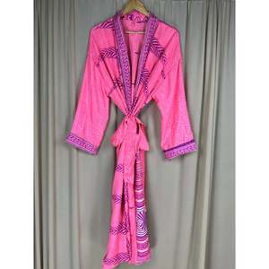Recycled Silk Sari Women's Boho Chic Vintage <b>Beach</b> Cover Dress Robe for Resort Wear Gypsy House <b>Kimono</b> for Lounge Swimsuit - Product Image 5