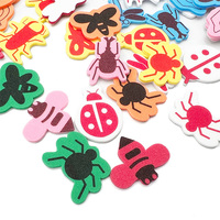 PLOMA 72 autocollants en mousse EVA sur le thème des insectes, assortis, 12 formes, 7 couleurs, pour enfants de 5 à 7 ans, éducatifs, adhésifs souples