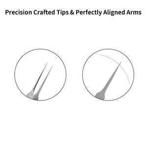 Nouveau diamant dépoussiéré pointe pince à épiler diamant Grip Extension de cils pince à épiler pointe enduite marque privée - Product Image 3