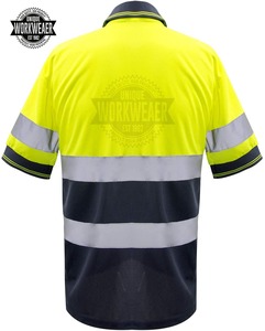 Camiseta Polo de Algodón Fluorescente Reflectante de Alta Visibilidad para Ropa de Trabajo Unisex, Logotipo Personalizado, Certificación CE, Camiseta de Seguridad Transpirable - Product Image 5