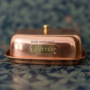 จานเนยอลูมิเนียมพร้อมฝาปิดกระจกดีไซน์ทันสมัยไม่เป็นพิษสำหรับใช้ในบ้านและร้านอาหาร - Product Image 1