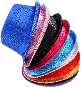 Sombrero de lentejuelas para baile Unisex, sombrero de lentejuelas brillantes para baile, Unisex - Product Image 3