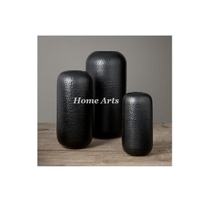 Attractive Design Aluminium <b>Black</b> <b>Flower</b> Pot With Good Quality Round Shape Decor <b>Vase</b> For Wedding Accessories - Product Image 4