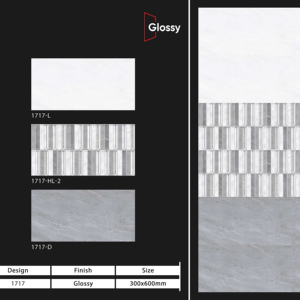 Azulejos de cerámica de 300x600 mm con aspecto elegante para baño y cocina, superficie brillante mate con efecto de azúcar tallado, diseño de pared interior de lujo. - Product Image 1