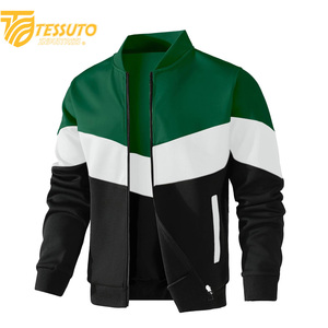 Blouson aviateur zippé léger et extensible de coupe décontractée pour homme - Product Image 6