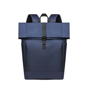 Minimalist Nylon Backpack Dark Blue Waterproof Zipper Closure Unisex Daily Use 20-37L Capacity - Product Image 1