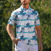 Vente en gros de polos avec logo personnalisé en coton sublimé pour hommes, grande taille, manches courtes, uniforme de golf à la mode pour patron