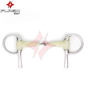 Hecho a medida JP Korsteel Half Cheek Snaffle Dutch Bit Acolchado suave Anillo suelto de acero inoxidable Pantalones de plata alemanes - Product Image 5