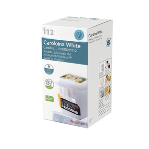 Waste <b>bin</b> (16Lt) pedal lid CAROLINA White 8101535112 - Product Image 2