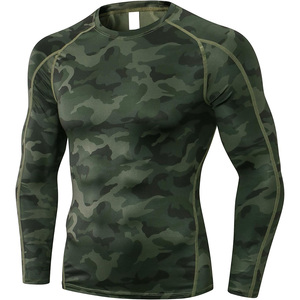 <b>Men's</b> Custom Logo Compression Eco-Friendly Workout <b>Base</b> <b>Layer</b> Four-Way Stretch High Elastic Breathable Long Sleeve Training - Product Image 1