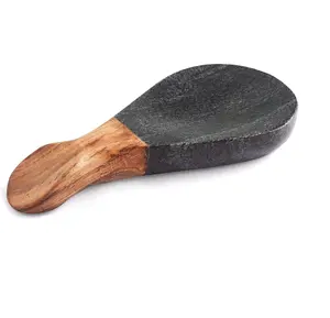 Đá cẩm thạch và gỗ làm cá hình khay đá cẩm thạch muỗng phần còn lại phục vụ công cụ trang trí nhà bếp có sẵn ở mức giá tốt nhất