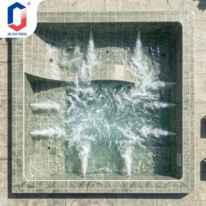 Piscine de spa en fibre de verre de luxe pour extérieur, villa, jardin, avec hydrothérapie, jets de massage et système de chauffage - Product Image 1