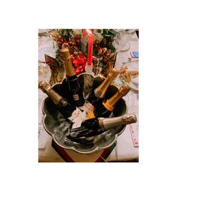 Bol à poinçon en acier inoxydable de qualité supérieure avec poignées de conception de renne bol à champagne seau à glace à champagne - Product Image 2