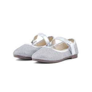 Zapatos de tacón para niñas Silver Fancy Flats KD2309 - Product Image 3