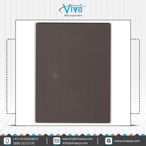 Panneau composite en aluminium VA 183 Terra Brown, revêtement moderne ignifuge et résistant aux intempéries en PVDF, revêtement mural décoratif pour intérieur et extérieur - Product Image 3