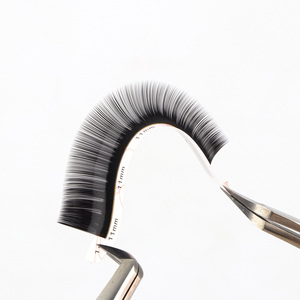 Pestañas planas de Cachemira ligera extensiones de pestañas de volumen negro oscuro mate súper suave Cachemira al por mayor pestañas de Cachemira negra mate - Product Image 4