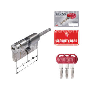 ASTRAL TEKNO PRO CYLINDRE AVEC BOUTON PRÉPARÉ Systèmes de cryptage 10 broches (6 actifs, 4 passifs) Protection contre la casse et - Product Image 1