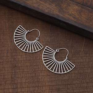 Pendientes de aro de Plata de Ley 925 de diseñador al por mayor, joyería de moda étnica fina, accesorios de Material principal de oro para mujeres y niñas - Product Image 3