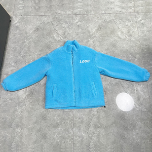 Manteau Sherpa d'extérieur en polaire Sherpa vintage de haute qualité avec logo personnalisé d'OEM veste Letterman universitaire en polaire Sherpa à fermeture éclair complète - Product Image 3