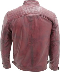 เสื้อโค้ทผู้ชายแขนยาวมีกระเป๋า, เสื้อแจ็คเก็ตหนัง PU มีซิปคอตั้งสำหรับฤดูหนาว - Product Image 3