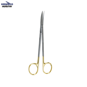 Tijeras Quirúrgicas Manuales para Tejido Gingival de Marca Personalizada, Puntas Dentadas TC, Curvadas Tipo Kelly, 16 cm, Aprobadas por la CE, Clase I - Product Image 1