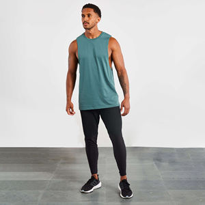 เสื้อกล้ามผ้าฝ้ายระบายอากาศ ป้องกันรังสียูวี สไตล์ไฮสตรีท สวมใส่สบาย เสื้อกล้ามผู้ชาย แขนกุด เสื้อกล้ามออกกำลังกายทรงหลวมสำหรับผู้ชาย - Product Image 3