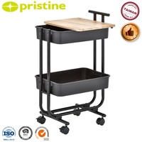 Meilleure Vente du Fabricant : Table Basse Mobile 2 Niveaux en MDF Marron, DIY, Moderne, Légère, Meuble de Rangement pour la Maison