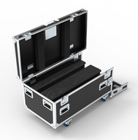 X-BASON LED Road case 2 Way Chauvet COLORado PXL Curve 12 Light Batten Flight Case