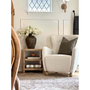 Étagère en rotin à 3 niveaux faite à la main, organisateur de rangement en osier naturel, armoire décorative rustique bohème pour la maison, fabriquée par VgreenArt - Product Image 4