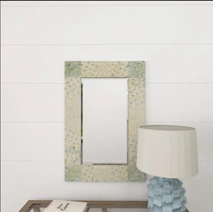 Marco de espejo decorativo de lujo con incrustaciones de nácar para la decoración del hogar, sala de estar y dormitorio. - Product Image 4